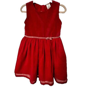Carter’s Red Velvet Holiday Dress Toddler Girls Christmas Party Outfit – 24M